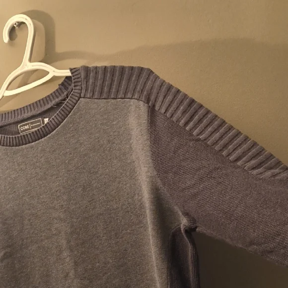 Jack & Jones CORE - Gray / Charcoal Zippered Crewneck Sweater Men's Medium - Picture 6 of 10